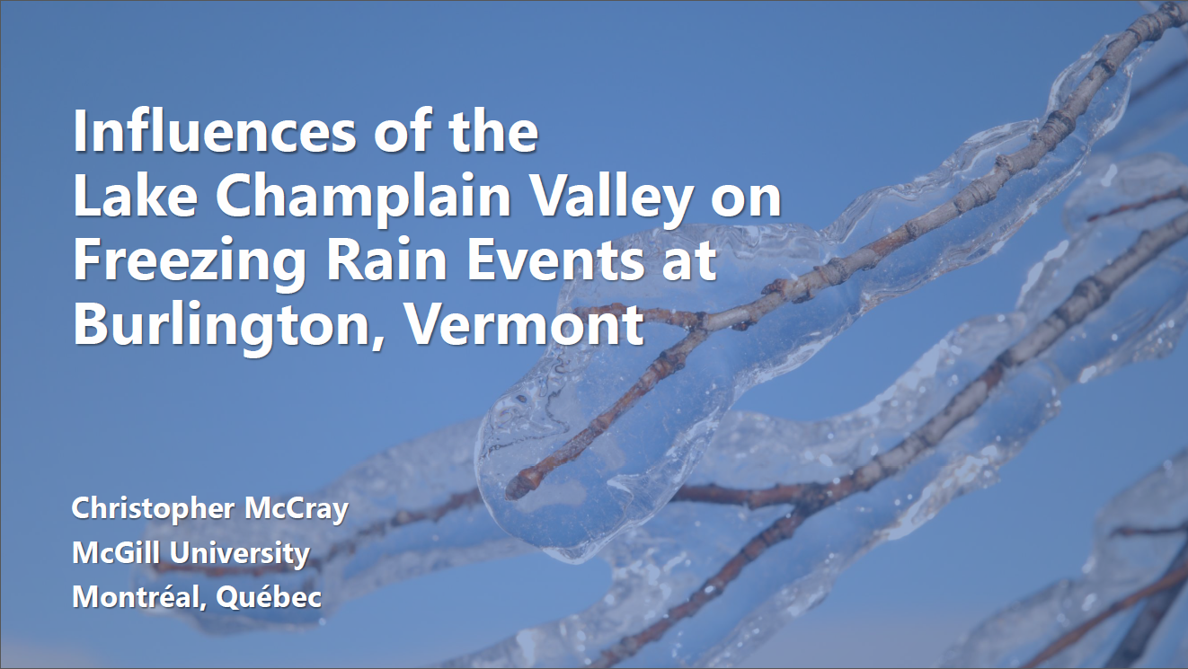 Influences of the Lake Champlain Valley on Freezing Rain Events at Burlington, Vermont